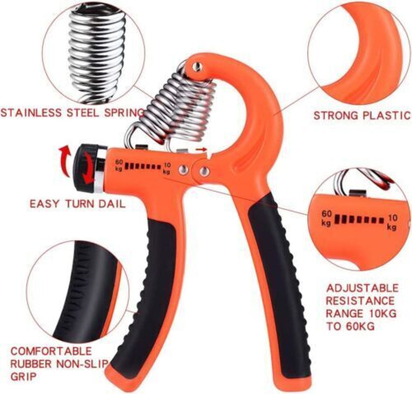 Hand Grip Strength Power Trainer Adjustable 5 in 1 Gripper Strengthener Set