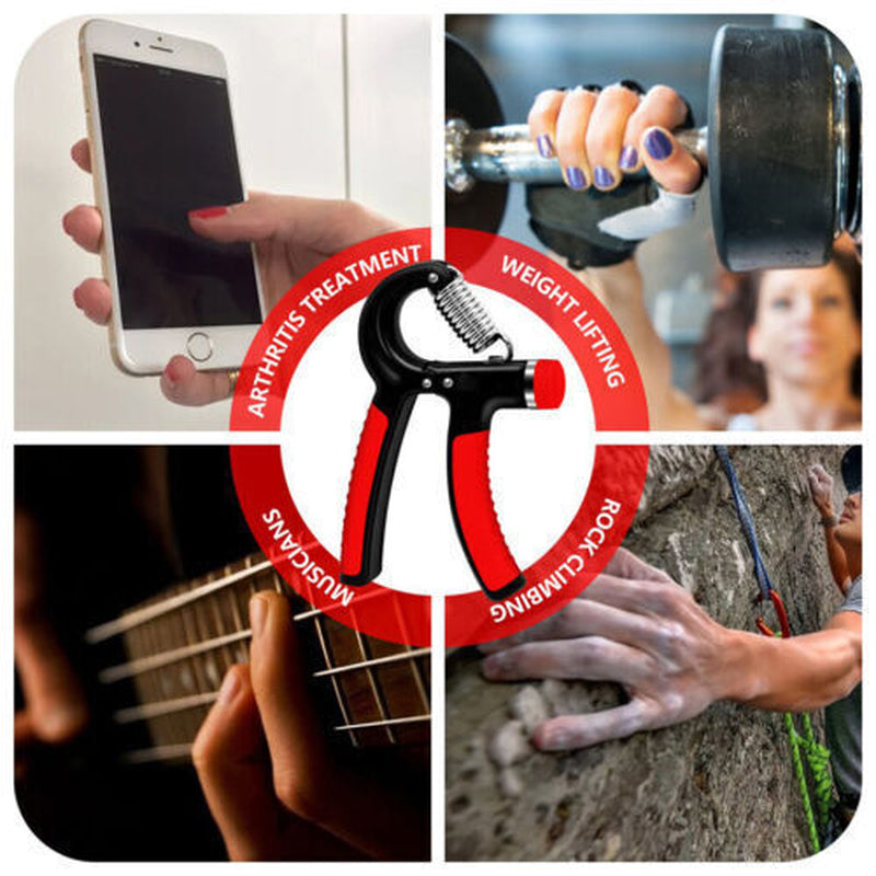 Hand Grip Strength Power Trainer Adjustable 5 in 1 Gripper Strengthener Set